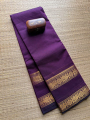 Monotone Purple Shade Kanchi Cotton Saree