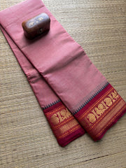 Pastel Pink Kanchi Cotton Saree
