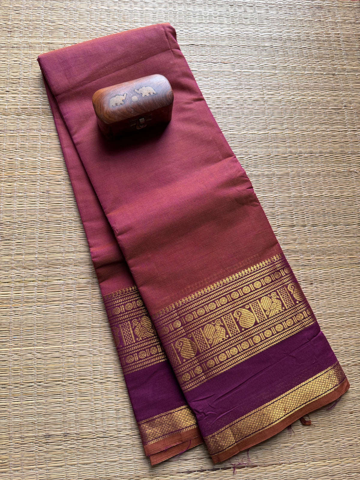 Unique Colour Combination Kanchi Cotton Saree