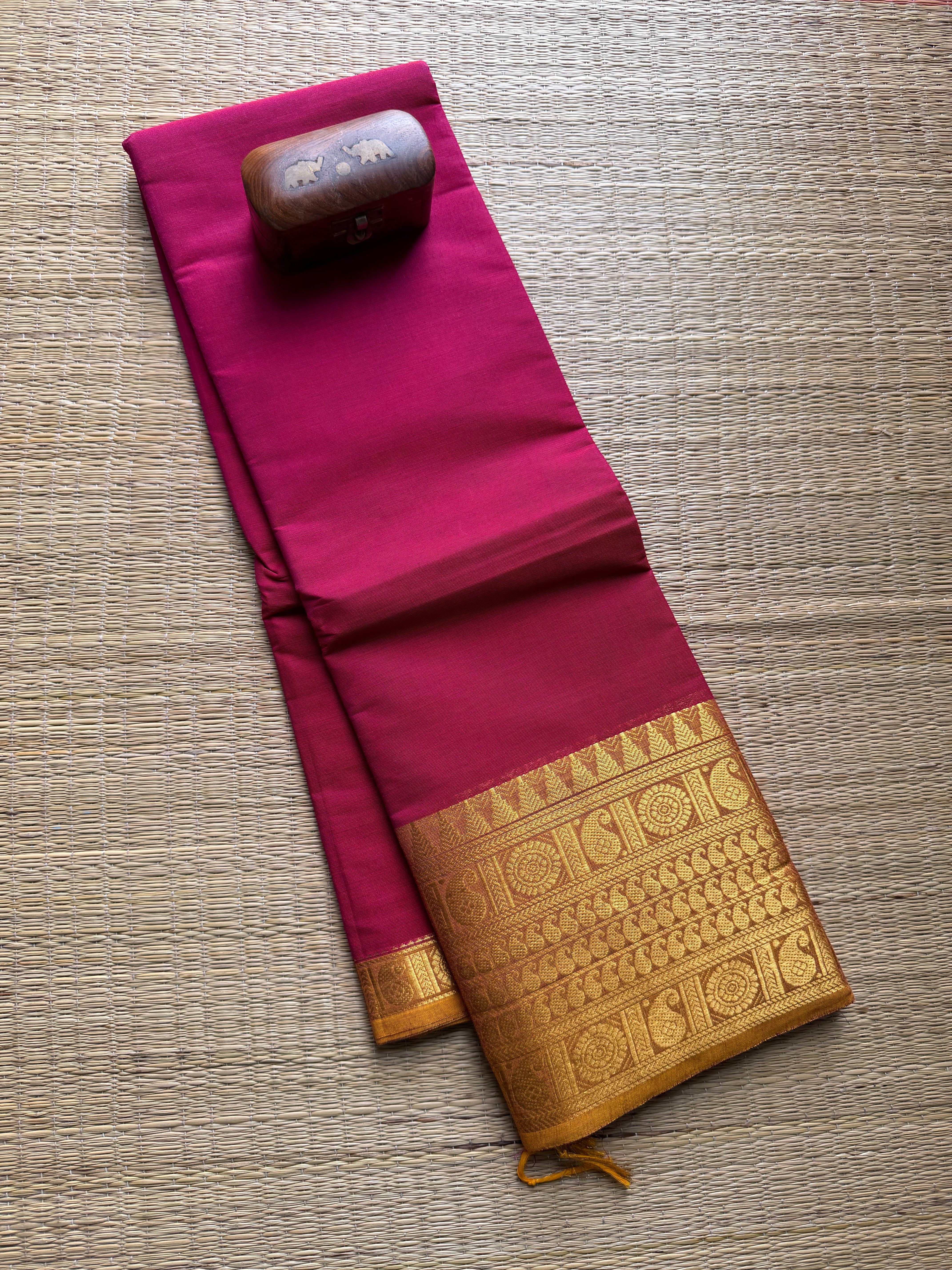 Kanchi Cotton Saree With Traditional Color Combination