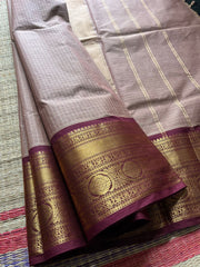Kanchi Cotton Zari Border Plain Saree - RF001